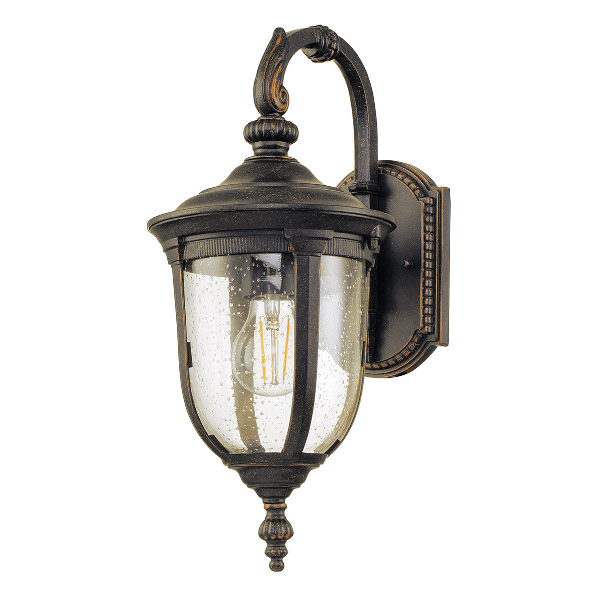 Cleveland 1 Light Down Small Wall Lantern – Weathered Bronze