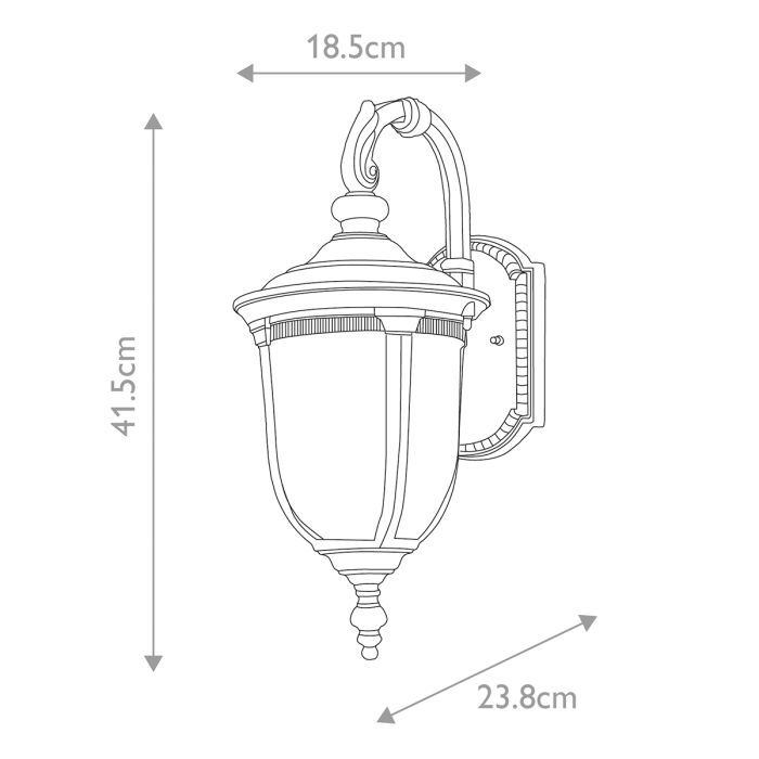 Cleveland 1 Light Small Wall Lantern - Weathered Bronze