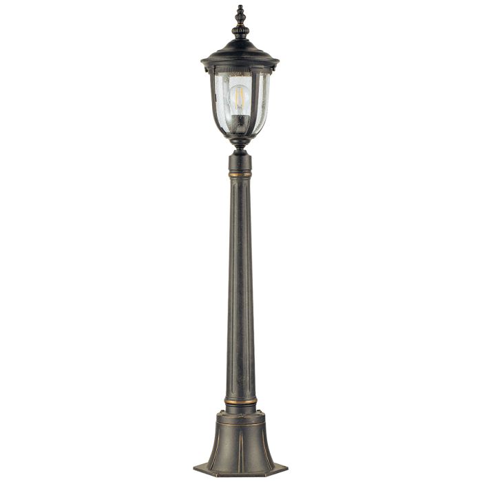 Cleveland 1 Light Small Pillar Lantern - Weathered Bronze