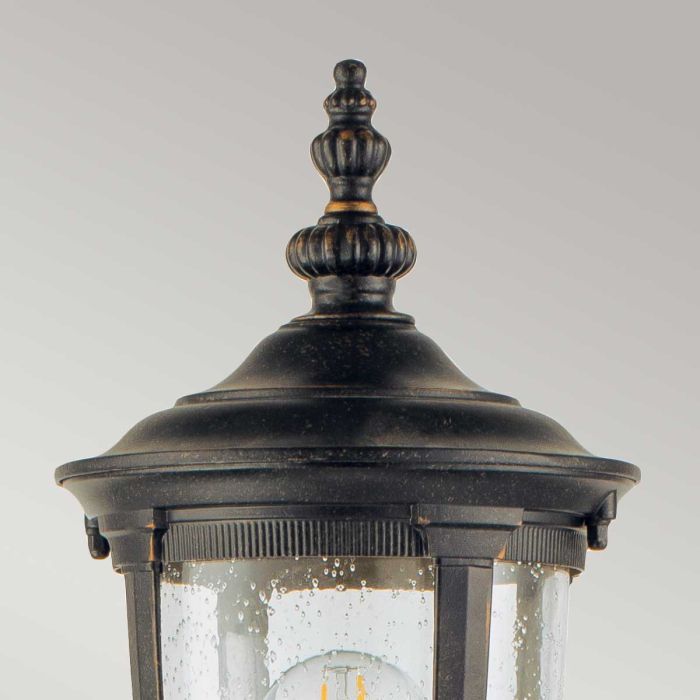 Cleveland 1 Light Small Pillar Lantern - Weathered Bronze