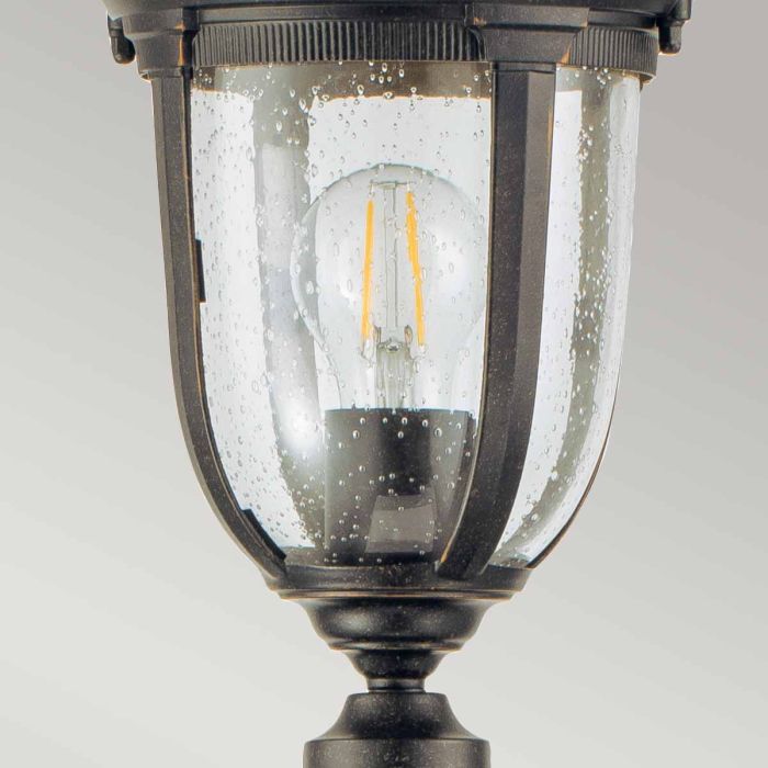 Cleveland 1 Light Small Pillar Lantern - Weathered Bronze