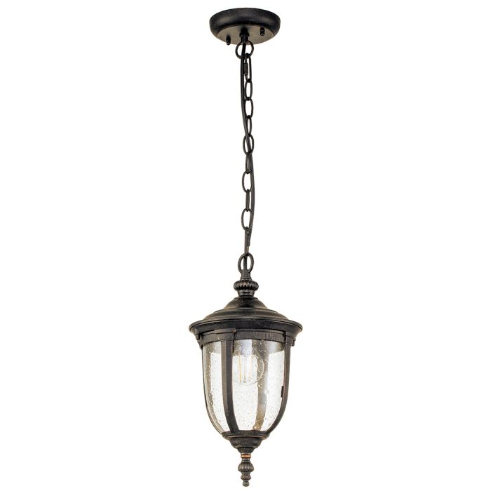Cleveland 1 Light Small Chain Lantern - Weathered Bronze