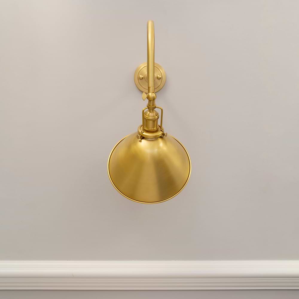 Soho Lighting Claridge Lacquered Antique Solid Brass Adjustable Reading & Picture Wall Light