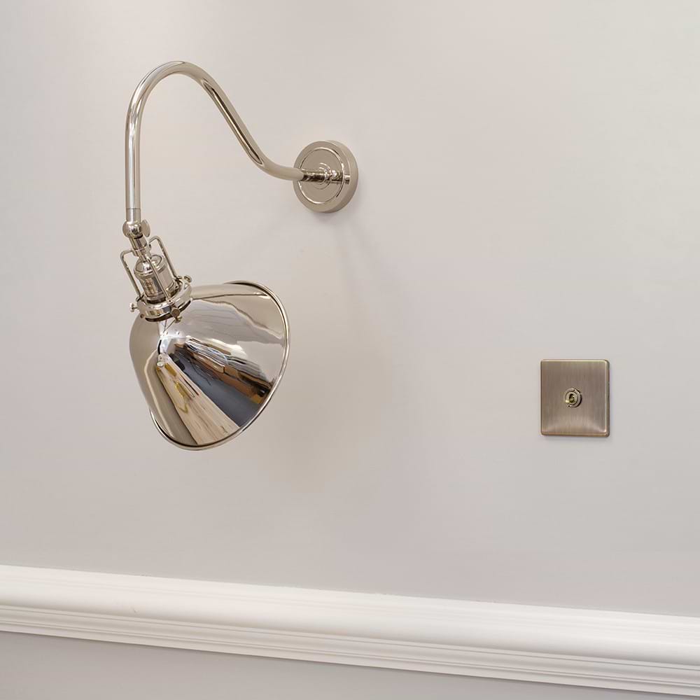 Soho Lighting Claridge Nickel Adjustable Reading & Picture Wall Light