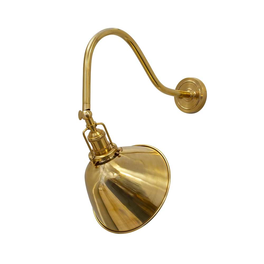 Soho Lighting Claridge Polished Solid Brass Adjustable Reading & Picture Wall Light