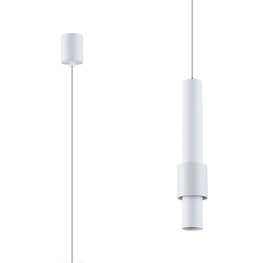 Clifton 1 Light Pendant, 7W LED, 3000K, 770lm, White, 3yrs Warranty by Mantra