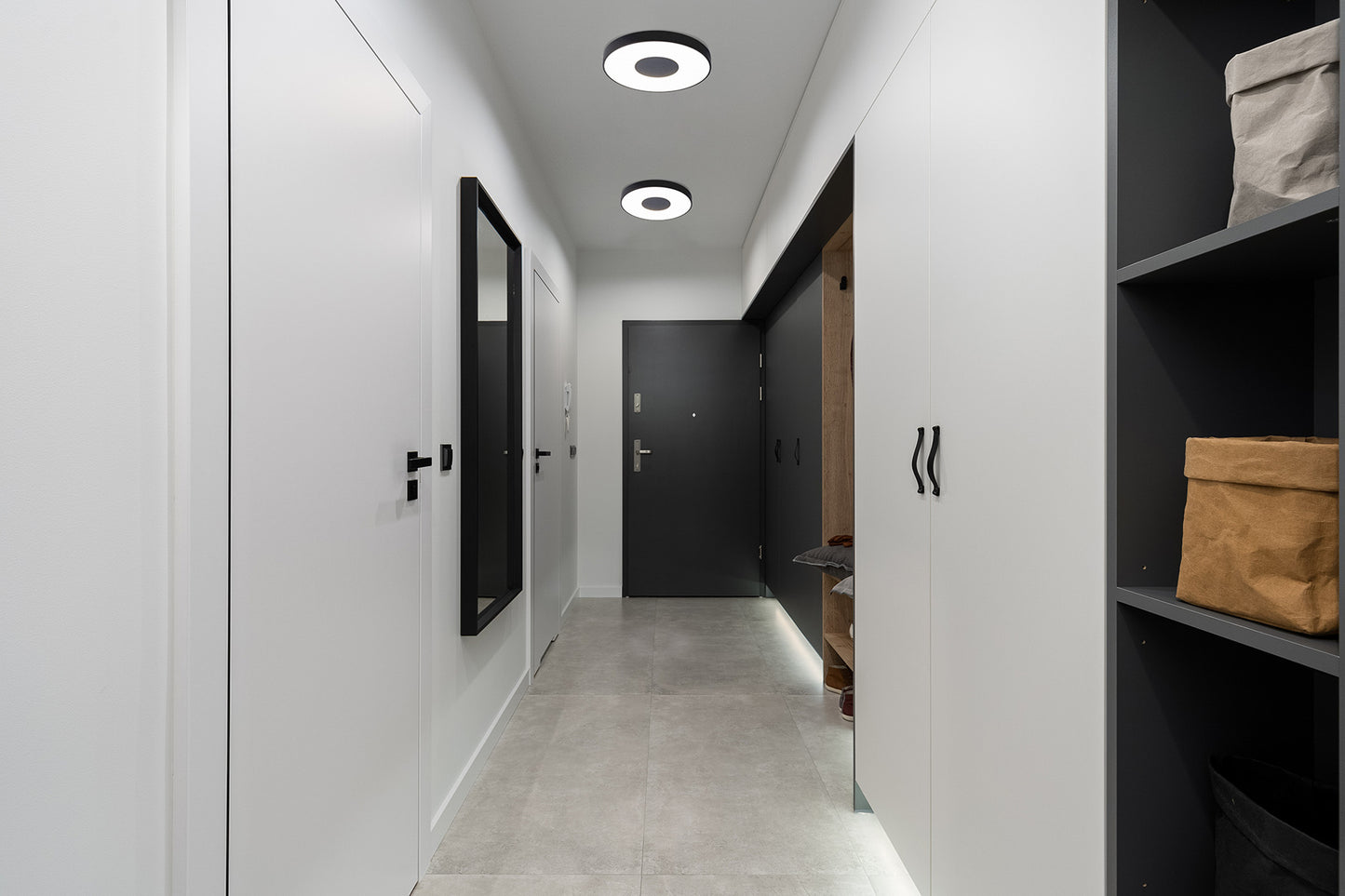 Coin Round Ceiling 100W LED With Remote Control 2700K-5000K, 6000lm, Black, 3yrs Warranty by Mantra