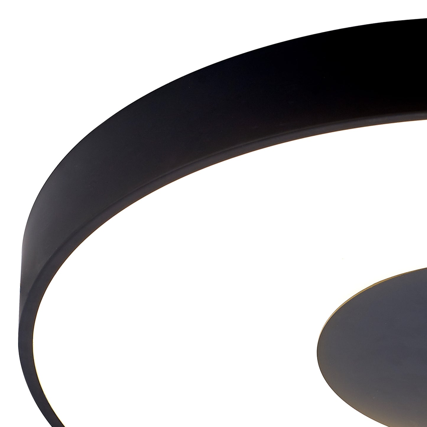 Coin Round Ceiling 80W LED With Remote Control 2700K-5000K, 3900lm, Black, 3yrs Warranty by Mantra