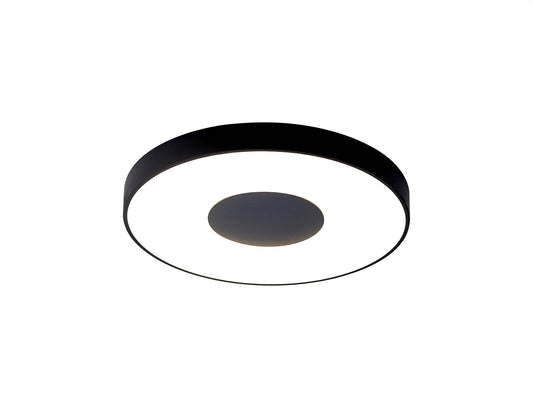 Coin Round Ceiling 80W LED With Remote Control 2700K-5000K, 3900lm, Black, 3yrs Warranty by Mantra