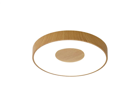 Coin Round Ceiling 80W LED With Remote Control 2700K-5000K, 3900lm, Wood Effect, 3yrs Warranty by Mantra