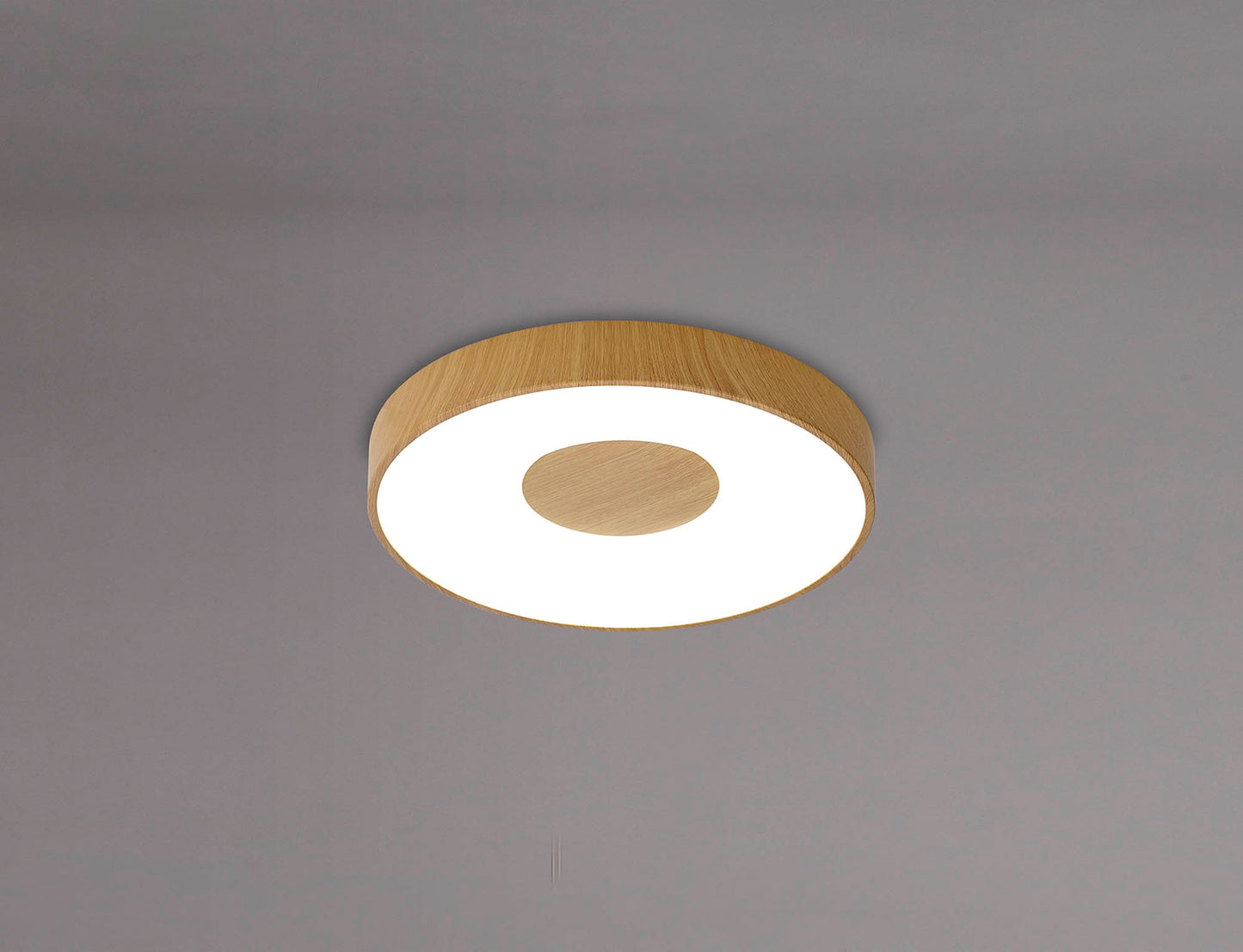 Coin Round Ceiling 56W LED With Remote Control 2700K-5000K, 2500lm, Wood Effect, 3yrs Warranty by Mantra