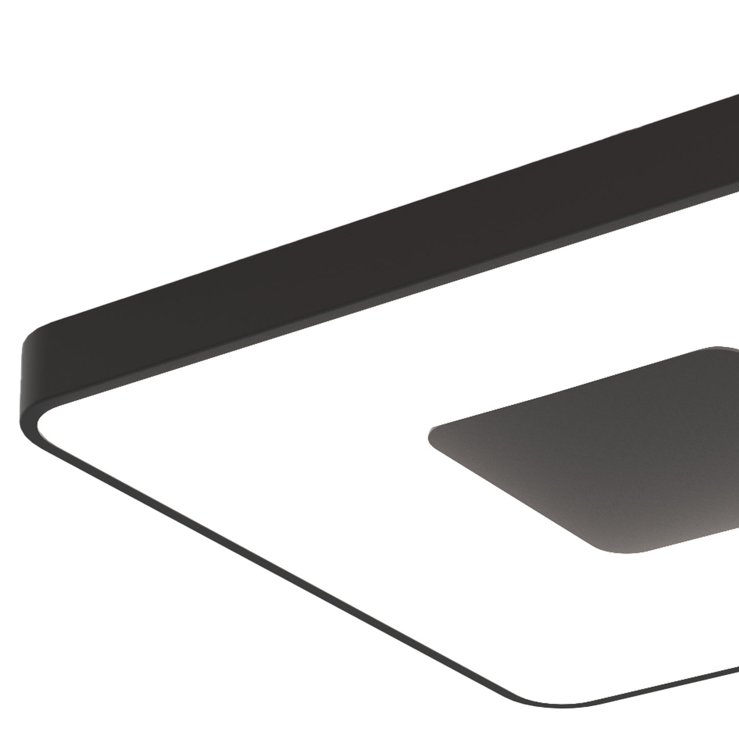 Coin Square Ceiling 100W LED With Remote Control 2700K-5000K, 4900lm, Black, 3yrs Warranty by Mantra