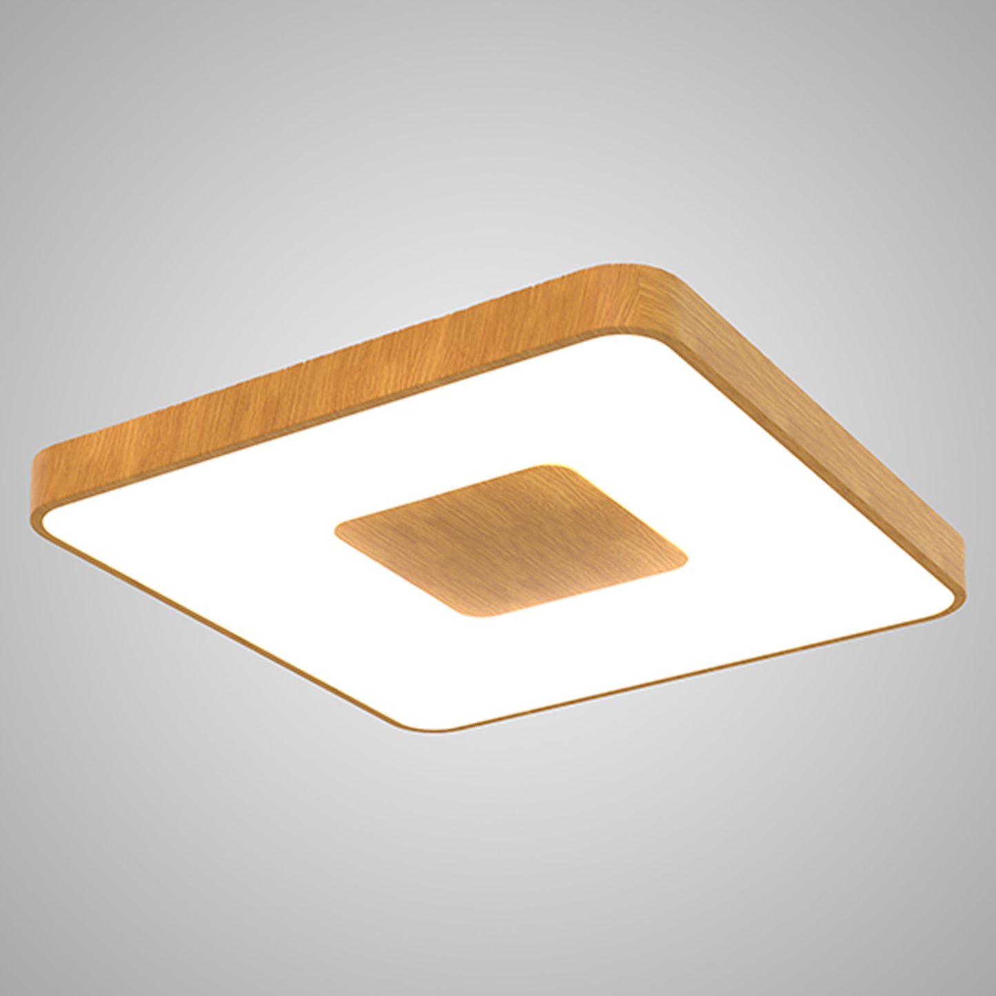 Coin Square Ceiling 100W LED With Remote Control 2700K-5000K, 4900lm, Wood Effect, 3yrs Warranty by Mantra