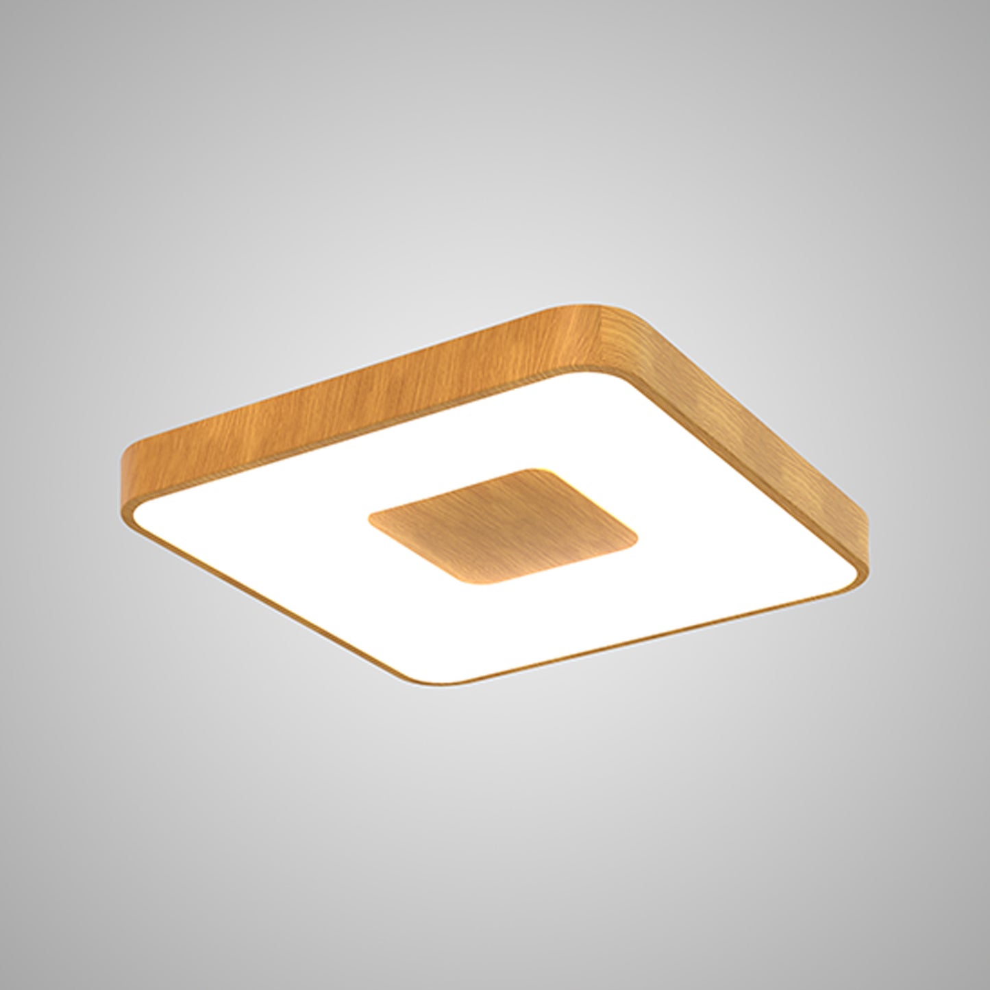 Coin Square Ceiling 80W LED With Remote Control 2700K-5000K, 3900lm, Wood Effect, 3yrs Warranty by Mantra