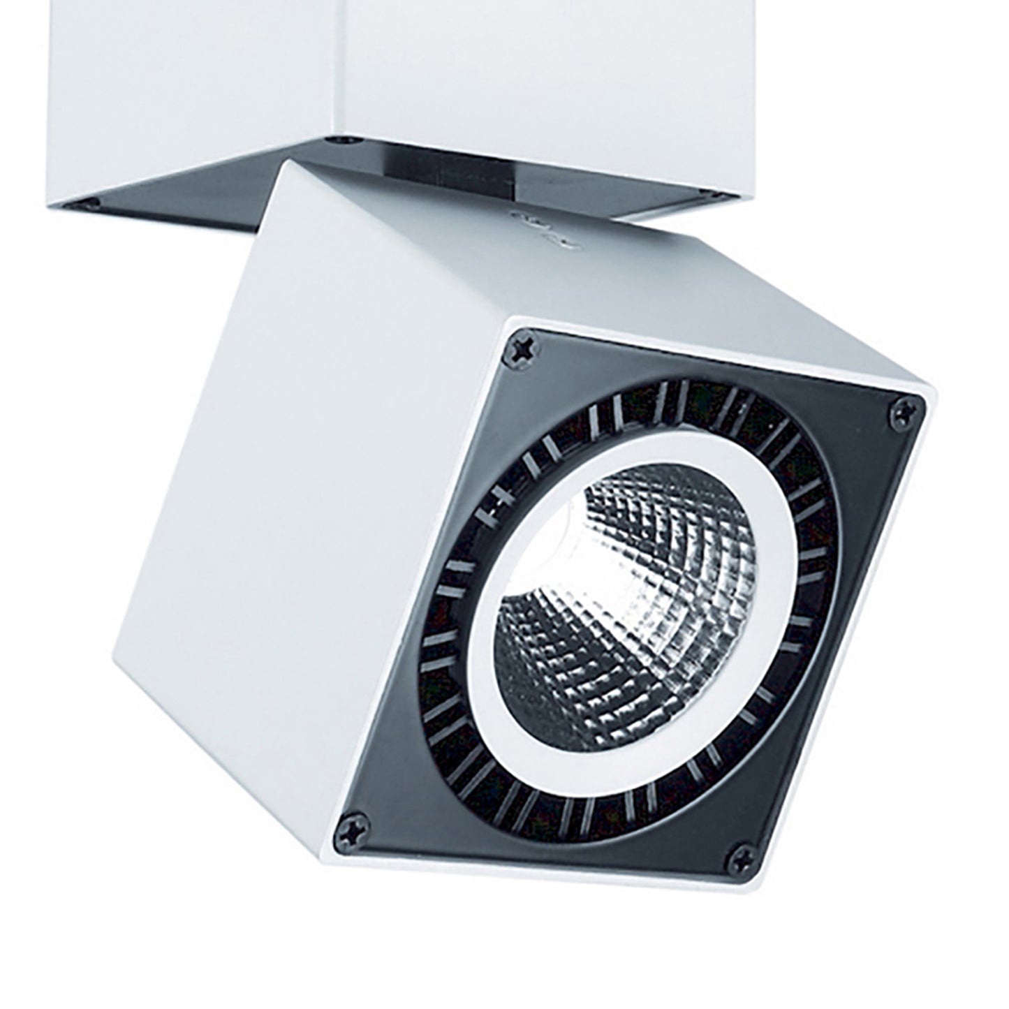 Columbretes Spotlight 7.6cm Square 12W LED 3000K, 1040lm, Matt White, 3yrs Warranty by Mantra