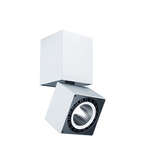 Columbretes Spotlight 7.6cm Square 12W LED 3000K, 1040lm, Matt White, 3yrs Warranty by Mantra