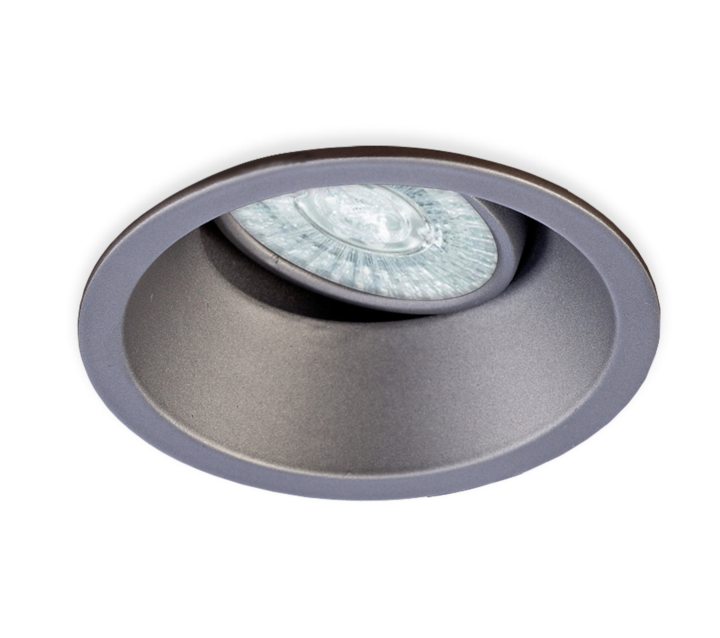 Comfort 9.6cm Round Downlight GU10, Matt Silver, Cut Out: 85mm, Lampholder Included by Mantra