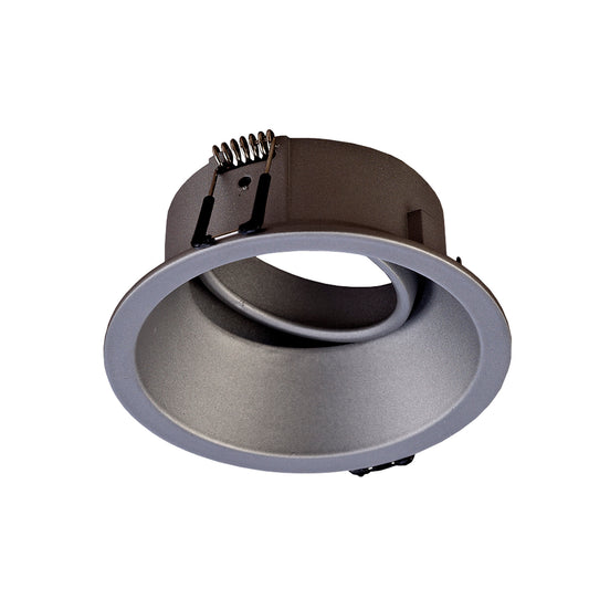 Comfort 9.6cm Round Downlight GU10, Matt Silver, Cut Out: 85mm, Lampholder Included by Mantra