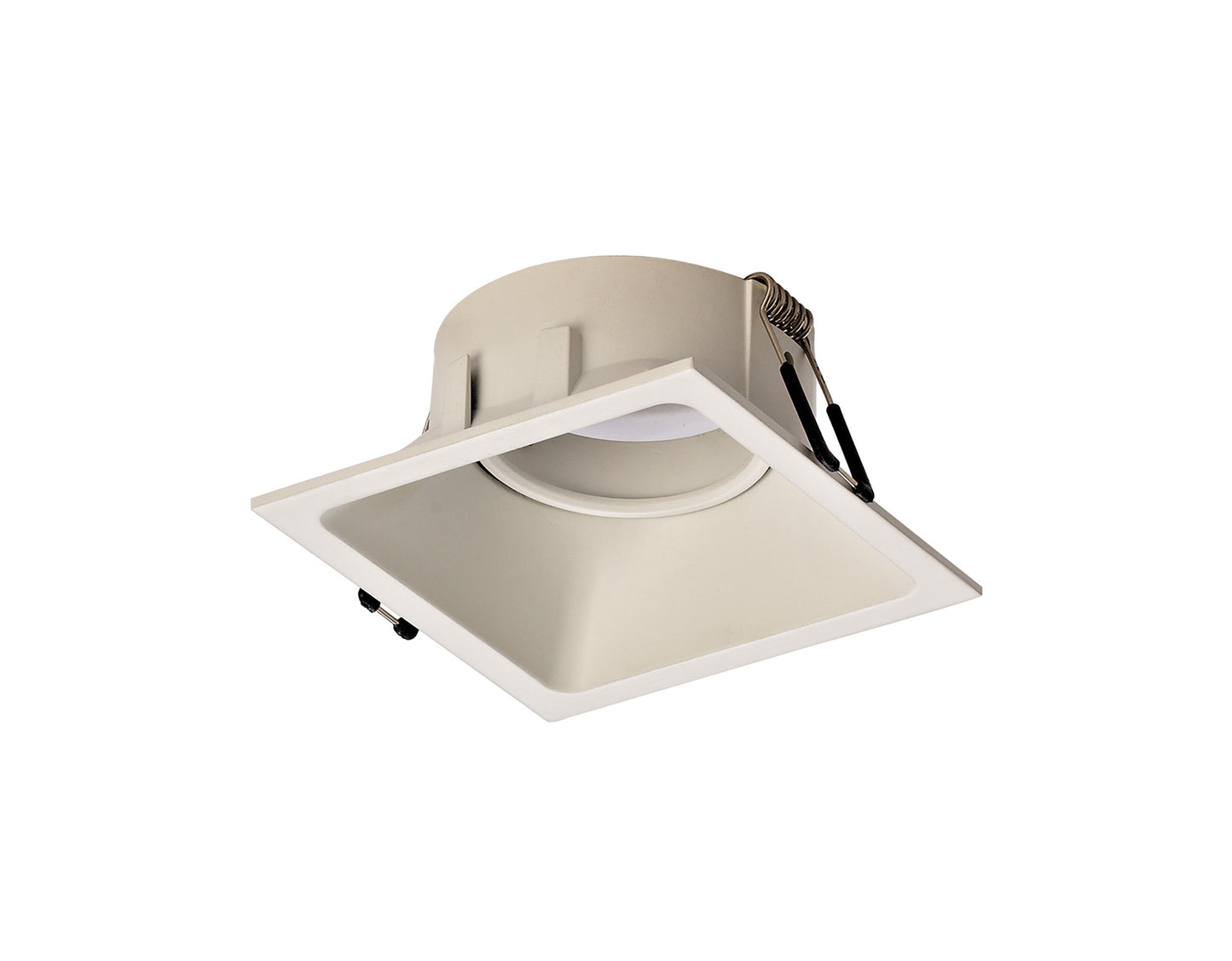 Comfort 9.2cm Square Downlight GU10, Matt White, Cut Out: 80x80mm, Lampholder Included by Mantra