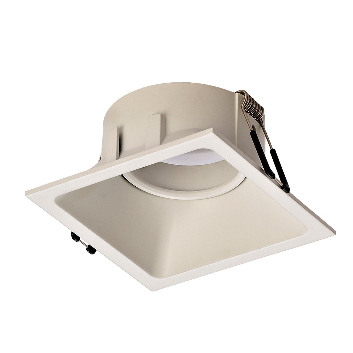 Comfort 9.2cm Square Downlight GU10, Matt White, Cut Out: 80x80mm, Lampholder Included by Mantra