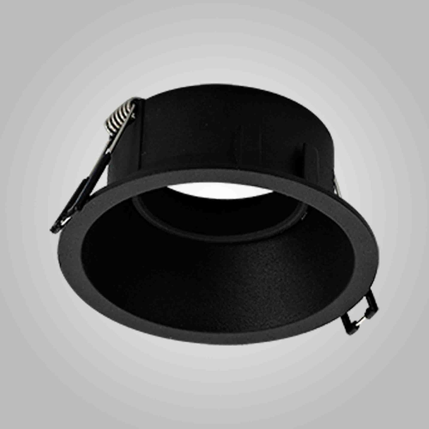 Comfort 9.6cm Round Downlight GU10, Matt Black, Cut Out: 80mm, Lampholder Included by Mantra