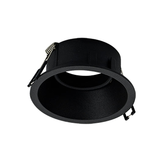 Comfort 9.6cm Round Downlight GU10, Matt Black, Cut Out: 80mm, Lampholder Included by Mantra