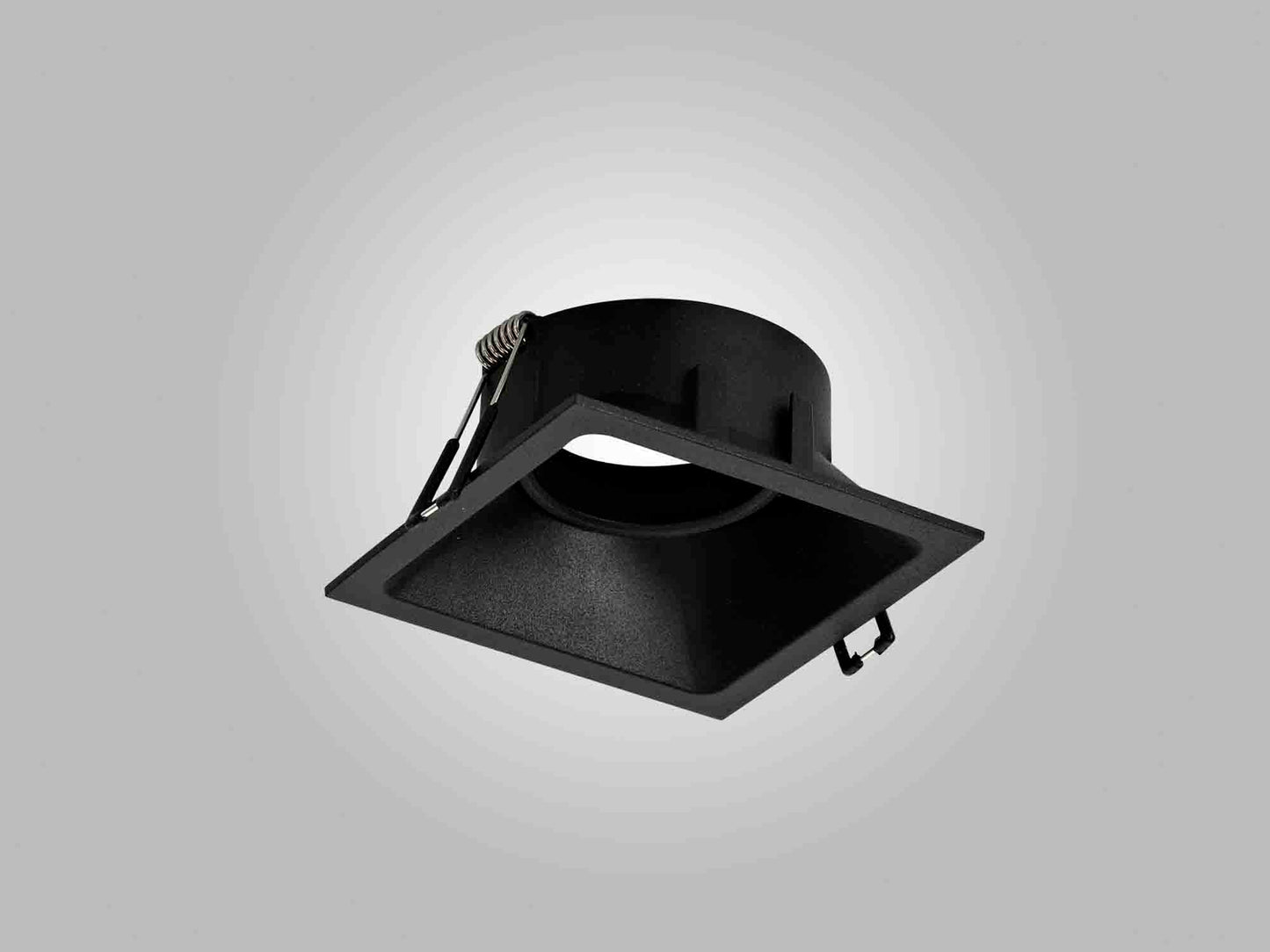 Comfort 9.2cm Square Downlight GU10, Matt Black, Cut Out: 80mm, Lampholder Included by Mantra