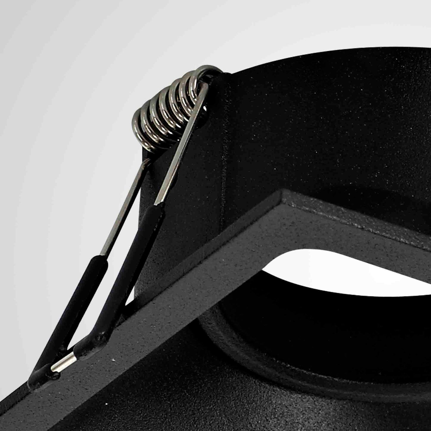 Comfort 9.2cm Square Downlight GU10, Matt Black, Cut Out: 80mm, Lampholder Included by Mantra