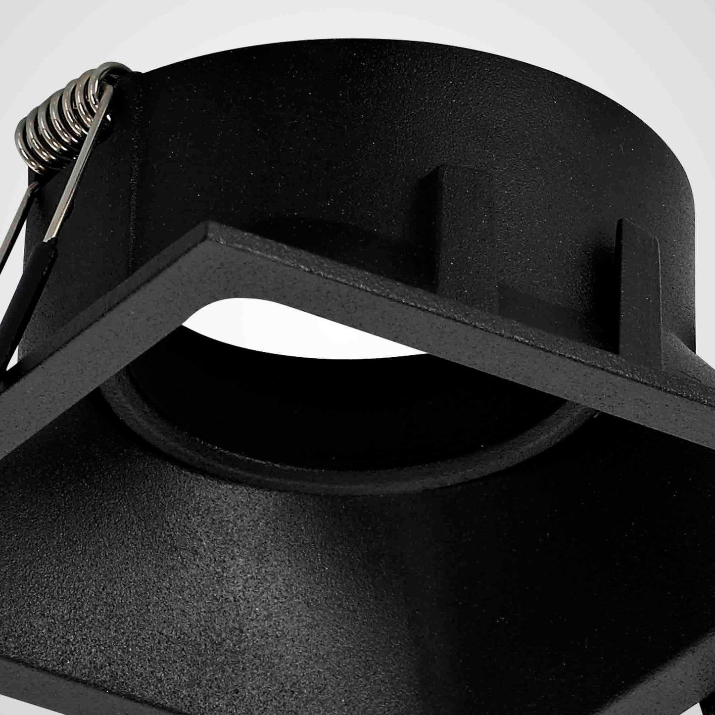 Comfort 9.2cm Square Downlight GU10, Matt Black, Cut Out: 80mm, Lampholder Included by Mantra