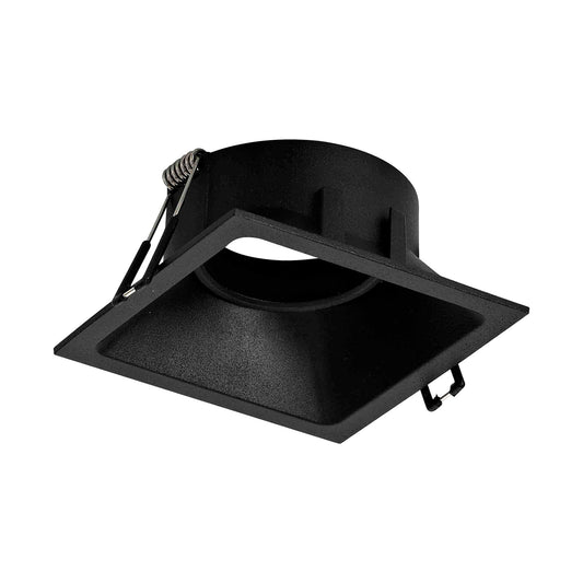 Comfort 9.2cm Square Downlight GU10, Matt Black, Cut Out: 80mm, Lampholder Included by Mantra