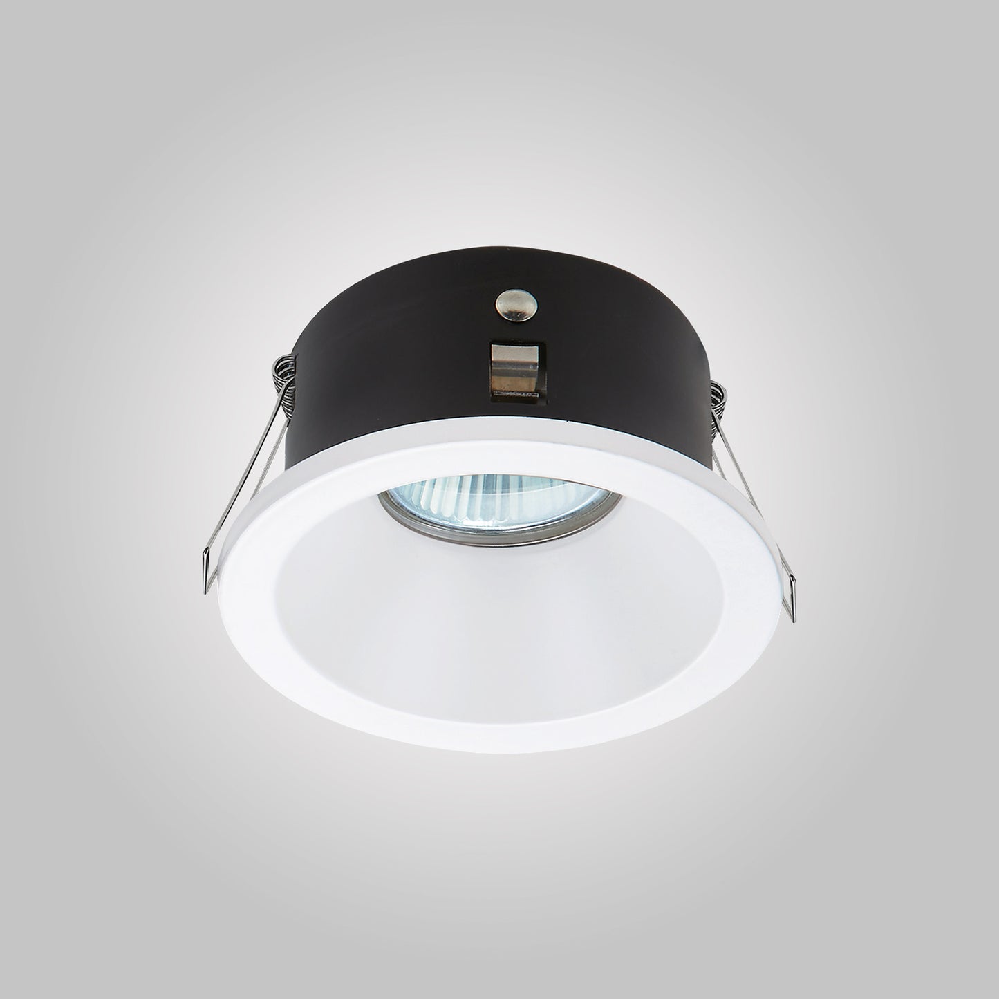 Comfort GU10 Downlight Round, 1 x GU10 (Max 12W), IP54, Matt White, Cut Out: 75mm, 2yrs Warranty, Lampholder Included by Mantra