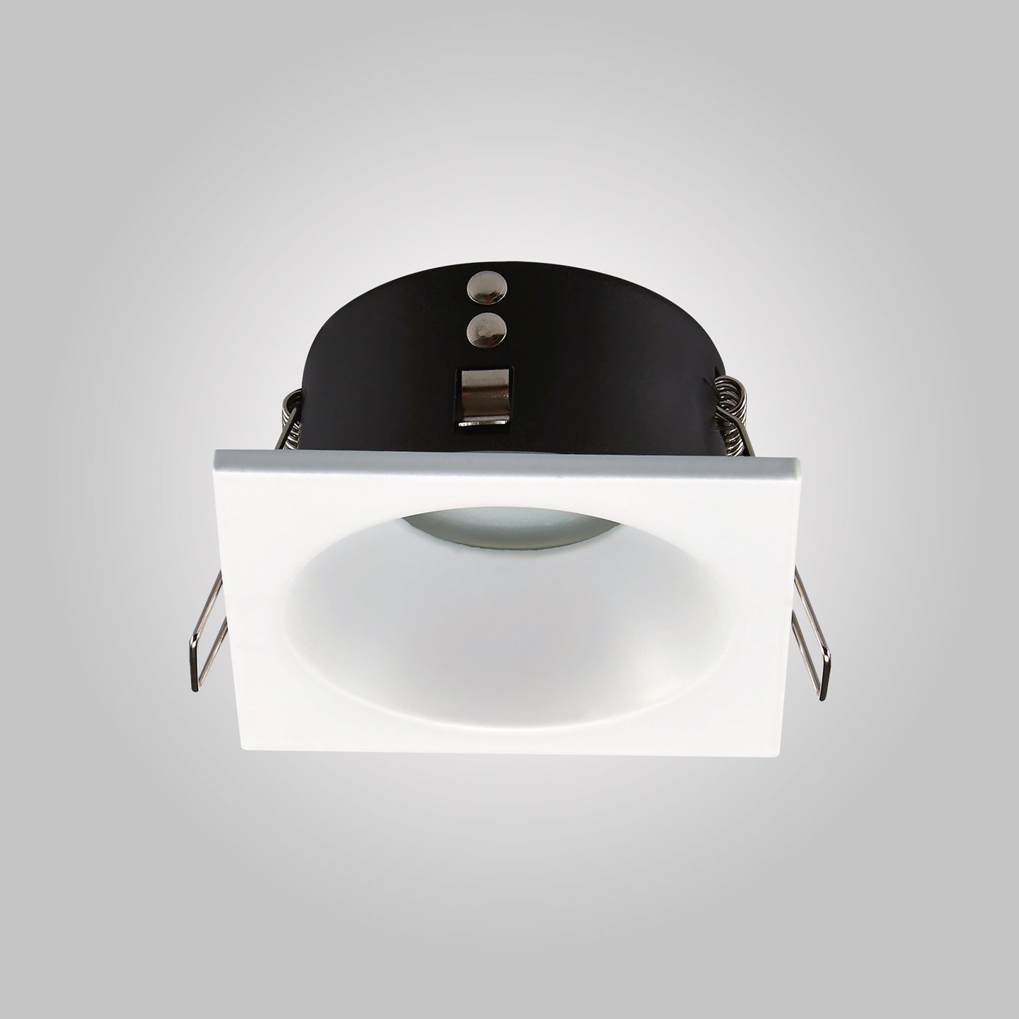 Comfort GU10 Downlight Square, 1 x GU10 (Max 12W), IP54, Matt White, Cut Out: 75mm, 2yrs Warranty, Lampholder Included by Mantra