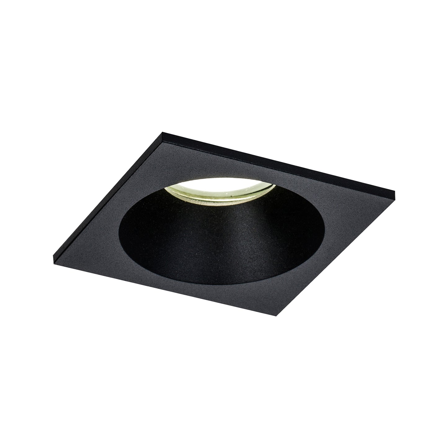 Comfort GU10 Downlight Square, 1 x GU10 (Max 12W), IP54, Matt Black, Cut Out: 75mm, 2yrs Warranty, Lampholder Included by Mantra