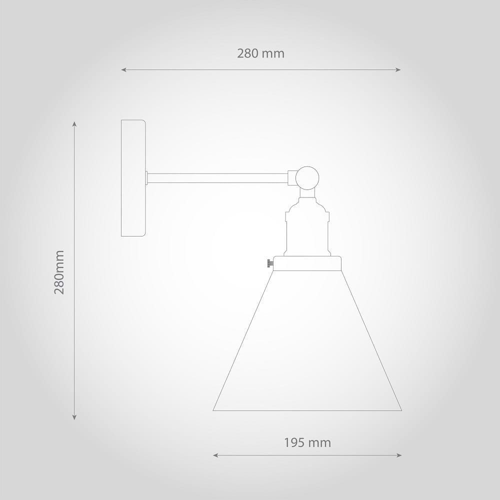 Romilly Clear Glass Funnel Wall Light - Soho Lighting