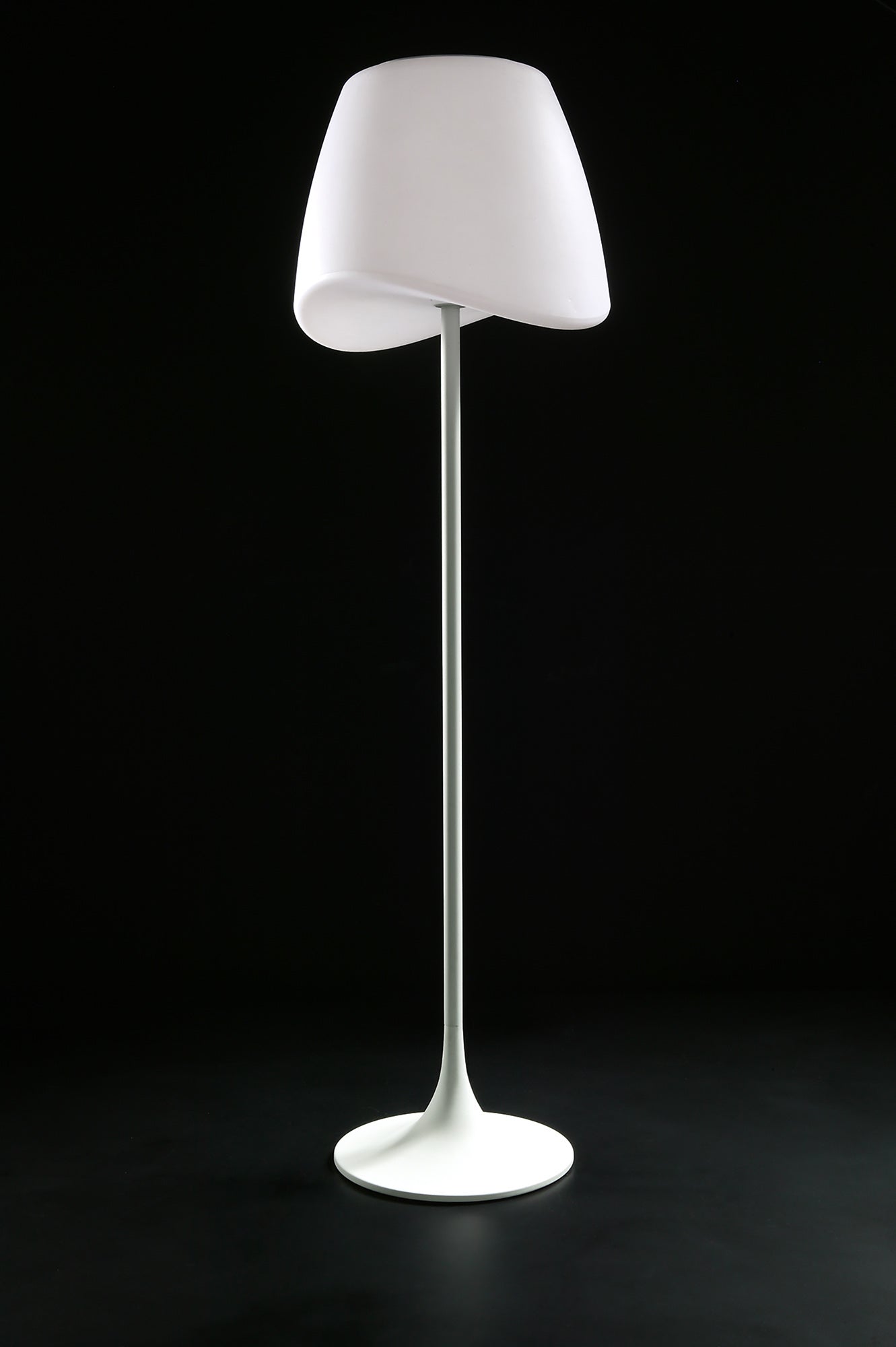 Cool Floor Lamp 2 Light E27 Foot Switch Indoor, Matt White/Opal White Item Weight: 22.5kg by Mantra