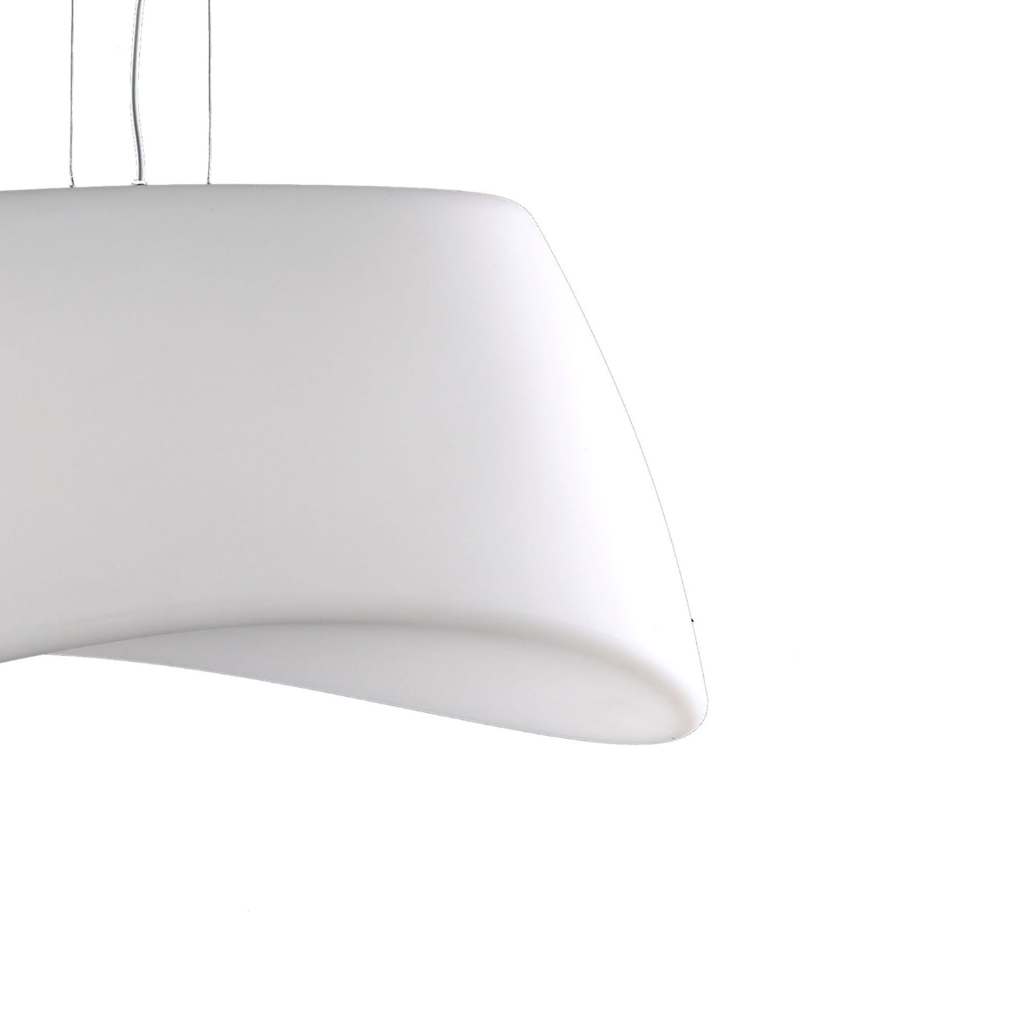 Cool Pendant 2 Light E27 Oval Outdoor IP44, Matt White/Opal White by Mantra