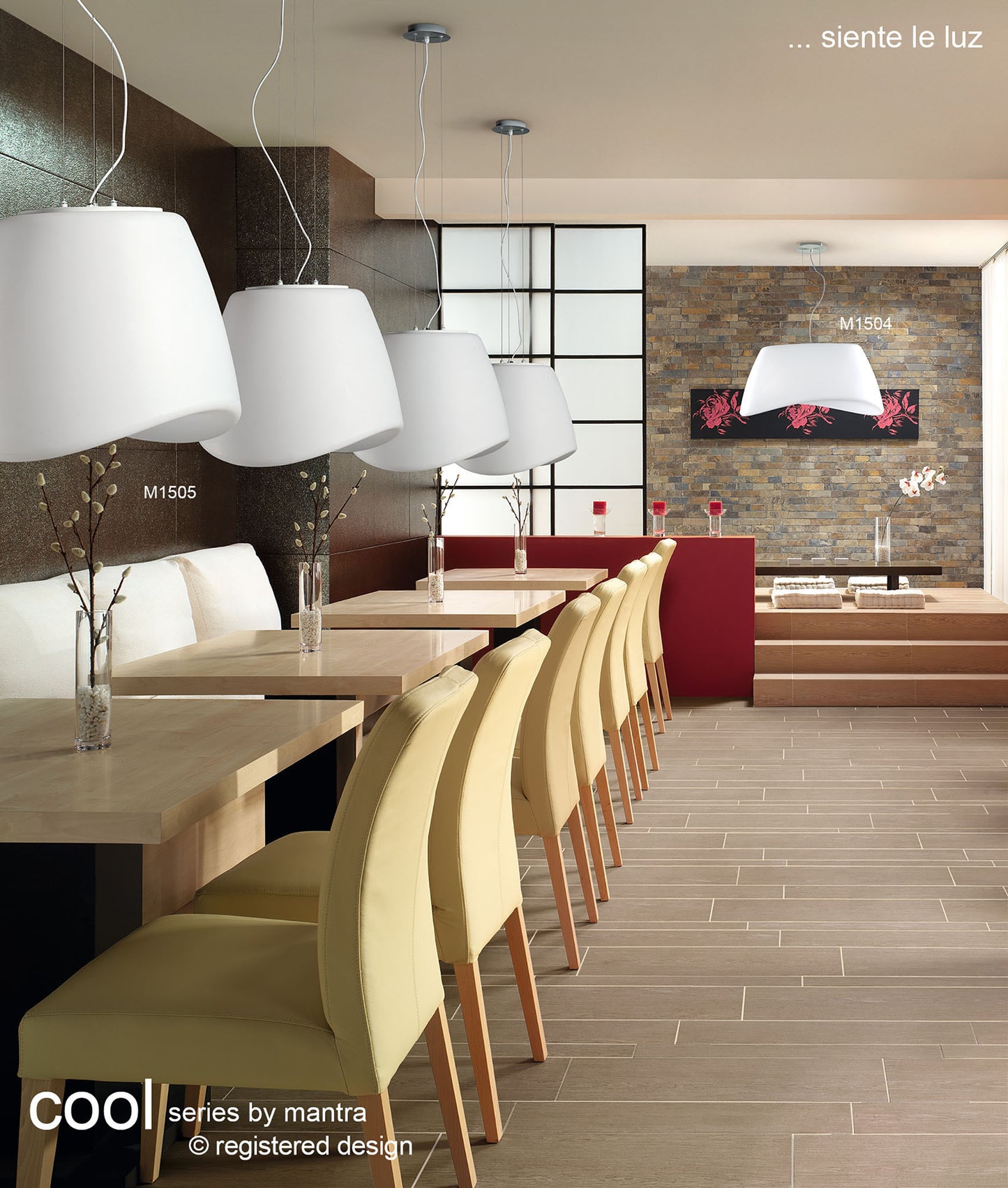 Cool Pendant 2 Light E27 Oval Outdoor IP44, Matt White/Opal White by Mantra