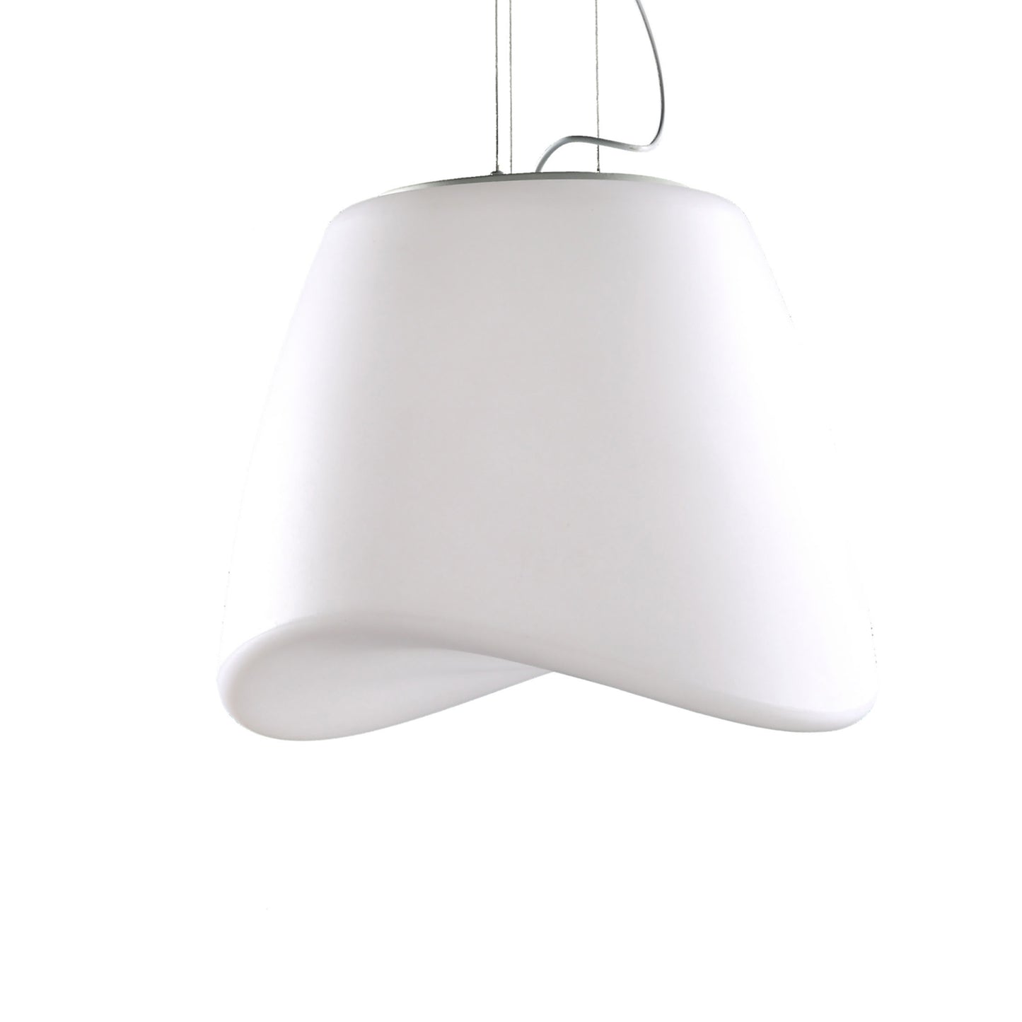 Cool Pendant 3 Light E27 Round Outdoor IP44, Matt White / Opal White by Mantra