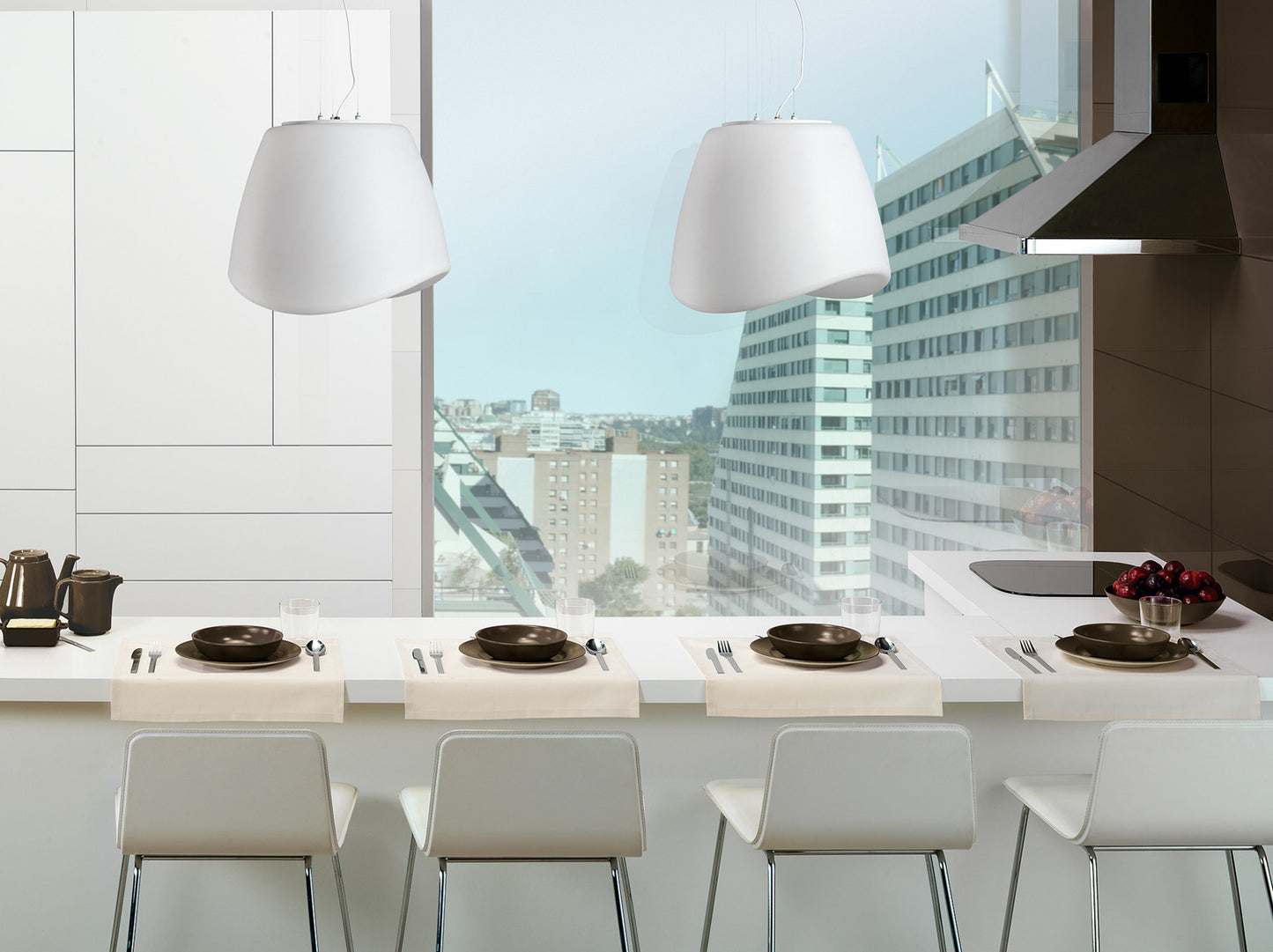 Cool Stool No Light Outdoor, Opal White by Mantra