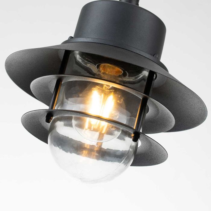 Copenhagen 1 Light Chain Lantern - Black