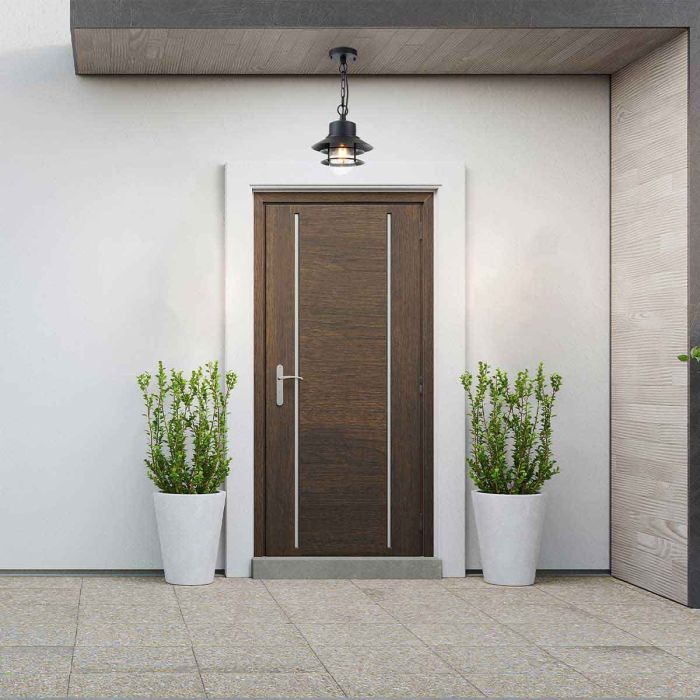 Copenhagen 1 Light Chain Lantern - Black