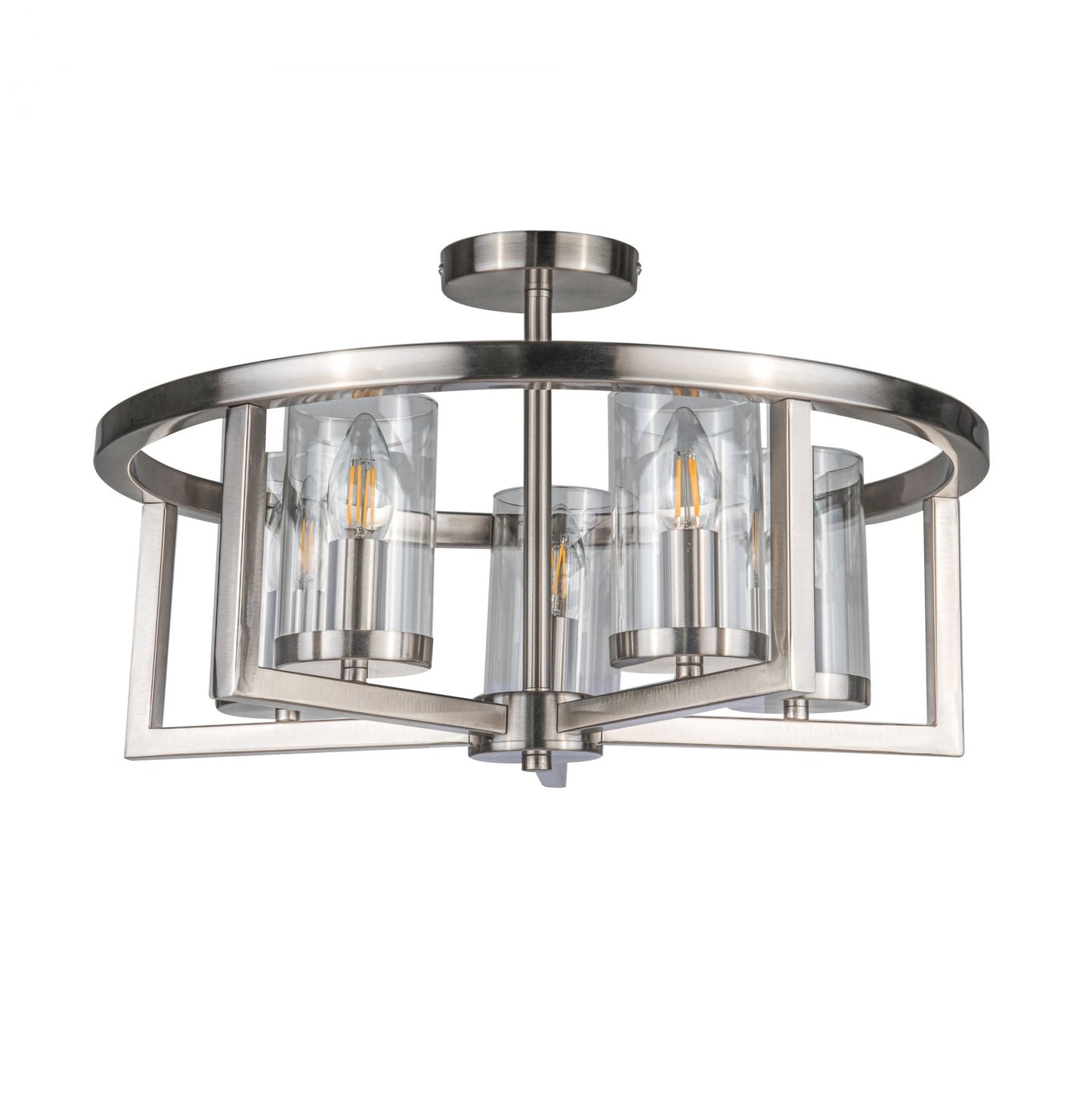 Costello 5 Light Semi Flush Satin Chrome