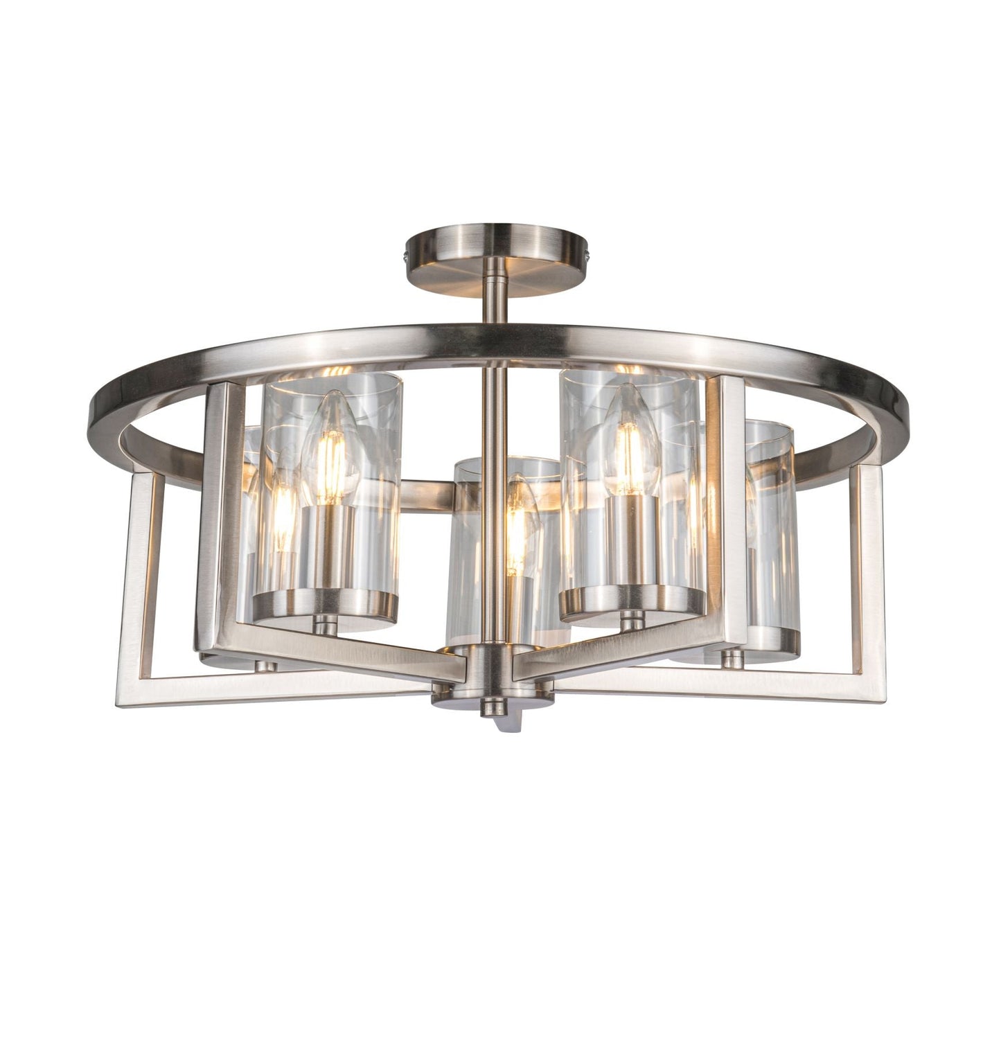 Costello 5 Light Semi Flush Satin Chrome