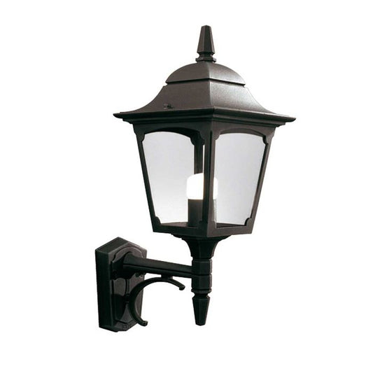 Chapel 1 Light Up Wall Lantern - Black