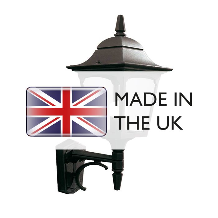 Chapel 1 Light Up Wall Lantern - Black