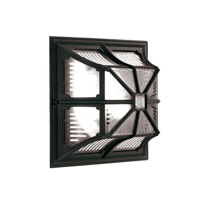 Chapel 1 Light Flush Lantern - Black