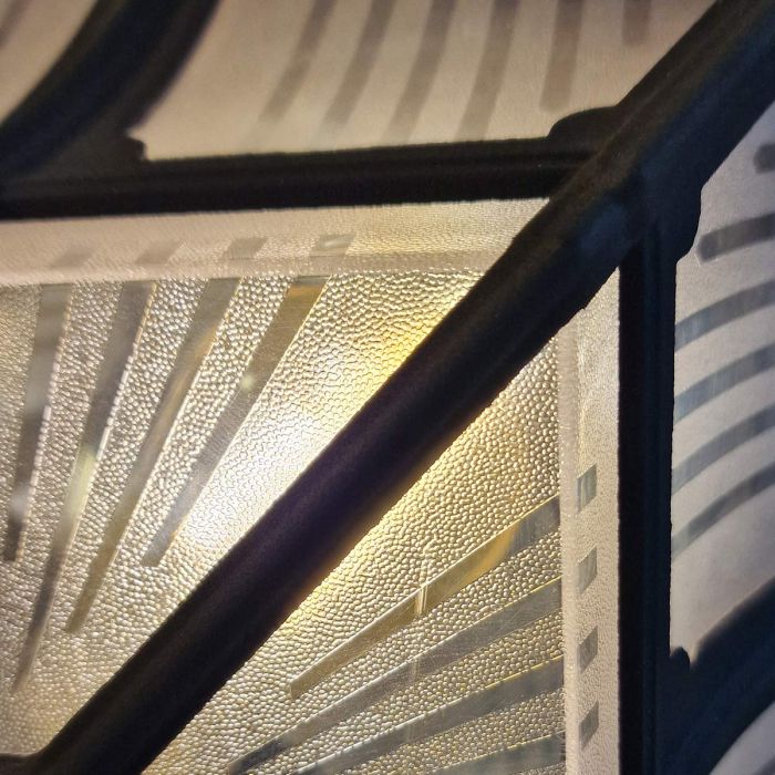 Chapel 1 Light Flush Lantern - Black