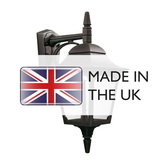 Chapel 1 Light Down Wall Lantern - Black