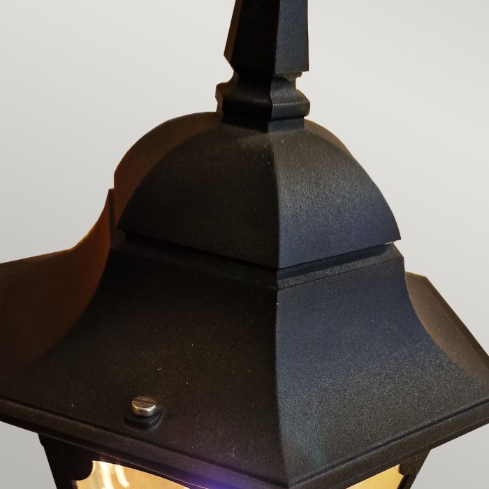 Chapel 1 Light Pedestal Lantern - Black