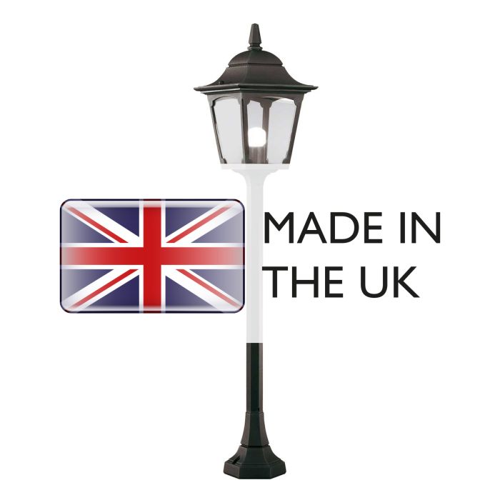 Chapel 1 Light Pillar Lantern - Black